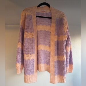 Pink Lily Lavender and Pink Knit Cardigan